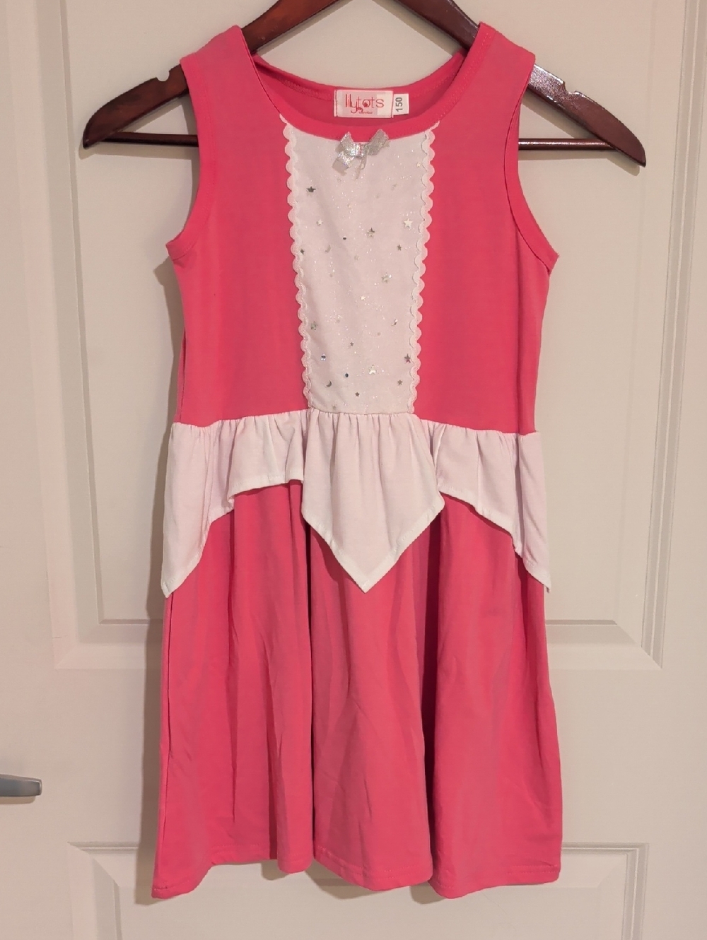 Disney Sleeping Beauty Style Pink Dress with White Panel and Bow